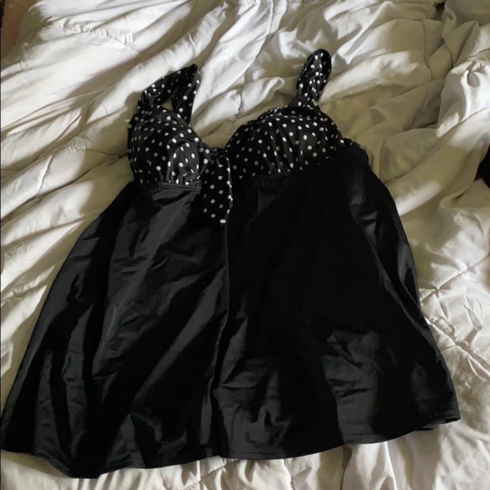One Piece Skirted Swim Suit